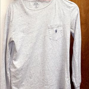 LONG SLEEVE GREY POLO SHIRT